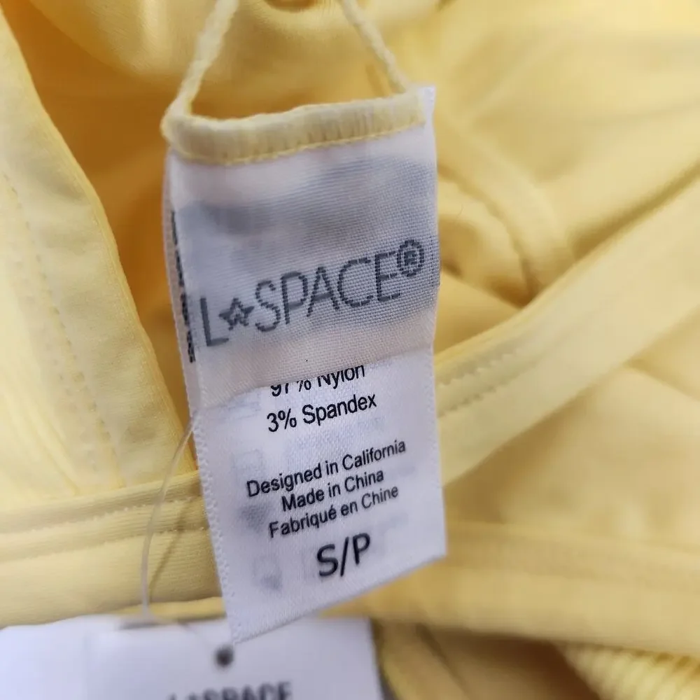 L*Space Axel Bikini Top in Yellow Size Small One Shoulder NWT